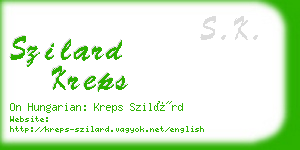 szilard kreps business card